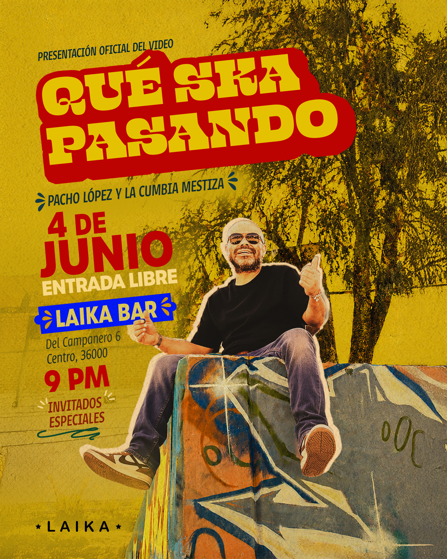 Poster del evento en LAIKA BAR